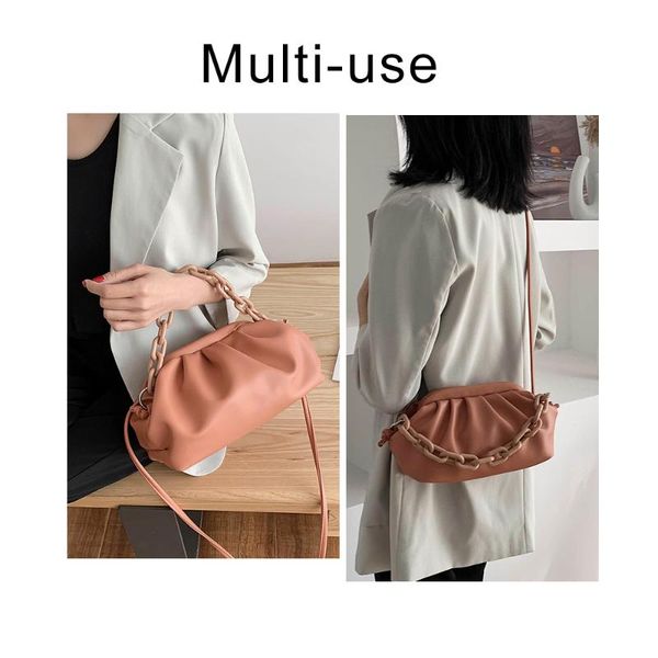 fashion dumpling cloud shape women bag solid color pu leather chains deco female totes handbag lady mini cross body bags
fashion dumpling cloud shape women bag solid color pu leather chains deco female totes handbag lady mini cross body bags