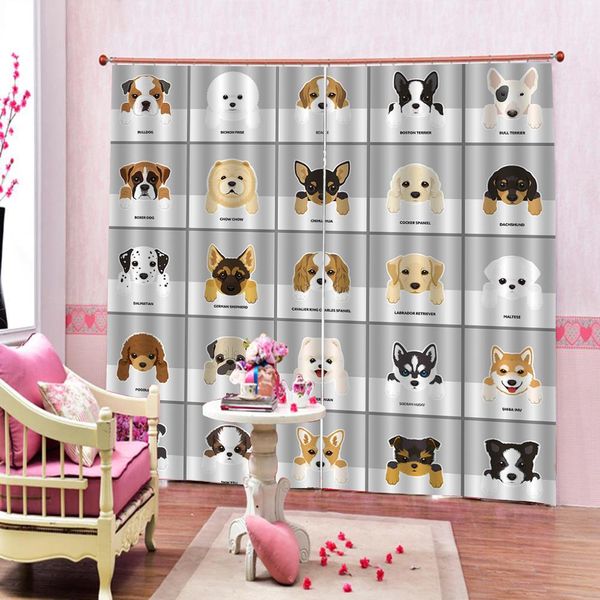 3d digital print dog curtains blackout curtains for children's room bedroom drapes
3d digital print dog curtains blackout curtains for children's room bedroom drapes