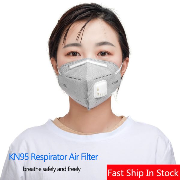 kn95 folding respirator face mouth masks non woven safety disposable anti-dust masks facial protective cover