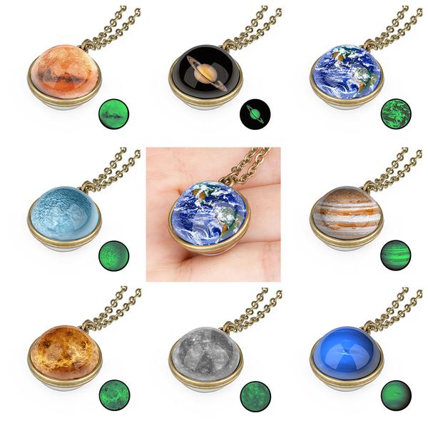 glow in the dark double side glass ball necklace earth planet pattern personality jewelry solar system galaxy astronomy pendant, Silver
glow in the dark double side glass ball necklace earth planet pattern personality jewelry solar system galaxy astronomy pendant, Silver