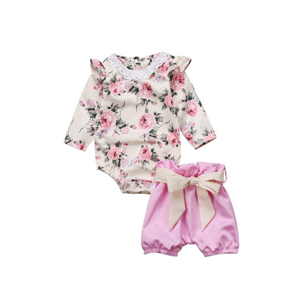 qh cute 2pcs newborn baby girl floral long sleeve bodysuit + pink short outfits set clothes lovely 2017, Pink;blue
qh cute 2pcs newborn baby girl floral long sleeve bodysuit + pink short outfits set clothes lovely 2017, Pink;blue