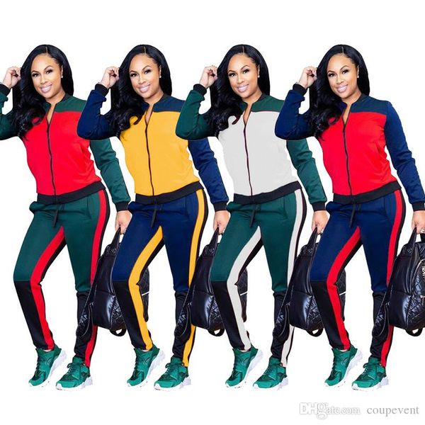 fashion women 2pcs tracksuits solid color casual pants long sleeves sportswear slim running suit designer female clothing, White
fashion women 2pcs tracksuits solid color casual pants long sleeves sportswear slim running suit designer female clothing, White