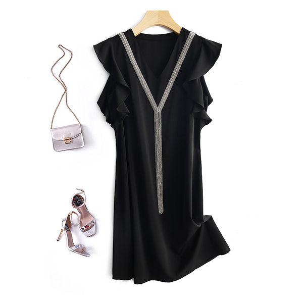 casual dresses 2021 design european party women luxury ruffles chain short sleeve beading mini dress, Black;gray
casual dresses 2021 design european party women luxury ruffles chain short sleeve beading mini dress, Black;gray