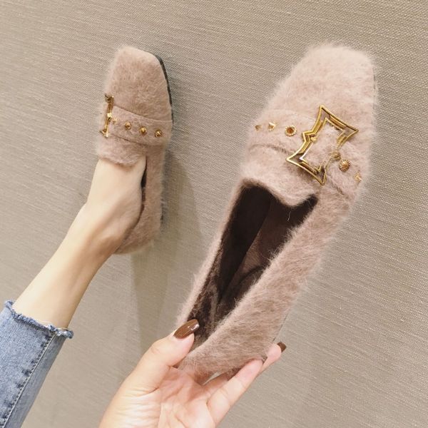 shoes woman 2019 shallow mouth casual female sneakers autumn designer women flats loafers fur metal chain square, Black
shoes woman 2019 shallow mouth casual female sneakers autumn designer women flats loafers fur metal chain square, Black
