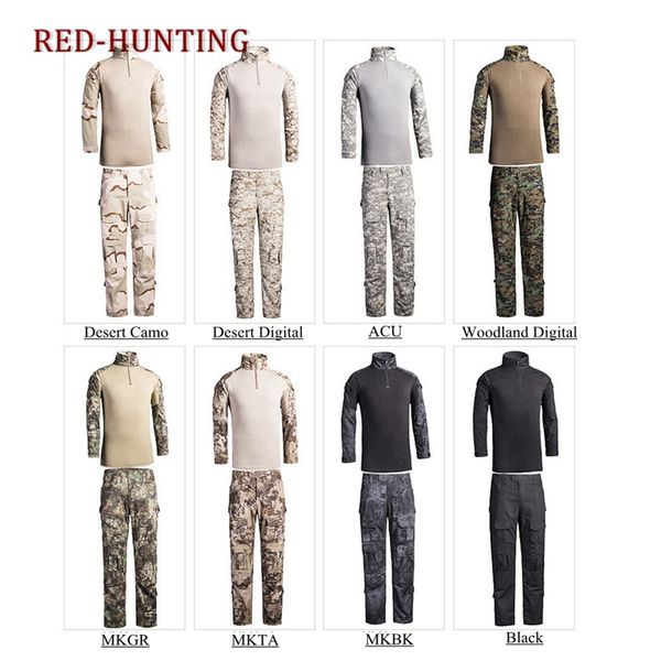 combat uniform army training cs games hunting clothing detachable elbow pad and knee pads tactical suits, Camo
combat uniform army training cs games hunting clothing detachable elbow pad and knee pads tactical suits, Camo