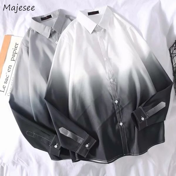 men shirts long sleeve spring gradient turn-down collar plus size 3xl harajuku trendy loose ulzzang outwear all-match chic new, White;black
men shirts long sleeve spring gradient turn-down collar plus size 3xl harajuku trendy loose ulzzang outwear all-match chic new, White;black