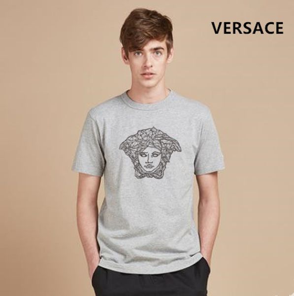 2019 new classic short-sleeved color matching couples sleeves plaid bodice solid color men and women t shirt tide card, White
2019 new classic short-sleeved color matching couples sleeves plaid bodice solid color men and women t shirt tide card, White