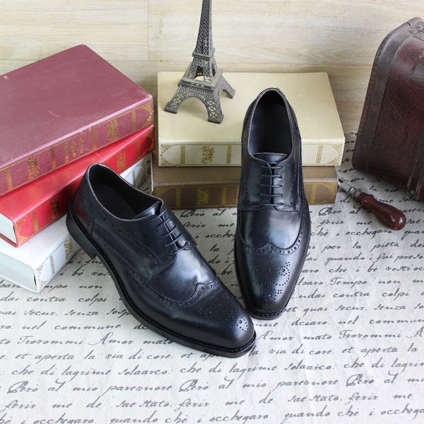 dress shoes goodyear carved custom-made business formal wear genuine leather italy cowhide handmade calfskin sole, Black
dress shoes goodyear carved custom-made business formal wear genuine leather italy cowhide handmade calfskin sole, Black