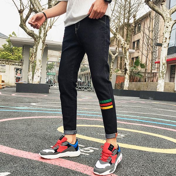 autumn and summer thin men's clothing nine points jeans men's feet korean version trend hundred boys 9 points pants slimming, Blue
autumn and summer thin men's clothing nine points jeans men's feet korean version trend hundred boys 9 points pants slimming, Blue