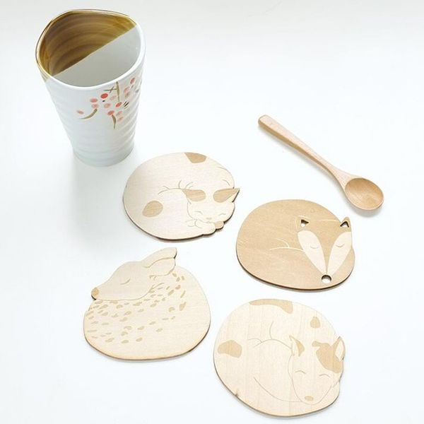 cute cat fox dog deer shaped table cup mat home decor wooden carved mug coasters pad heat insulated pad placemat
cute cat fox dog deer shaped table cup mat home decor wooden carved mug coasters pad heat insulated pad placemat