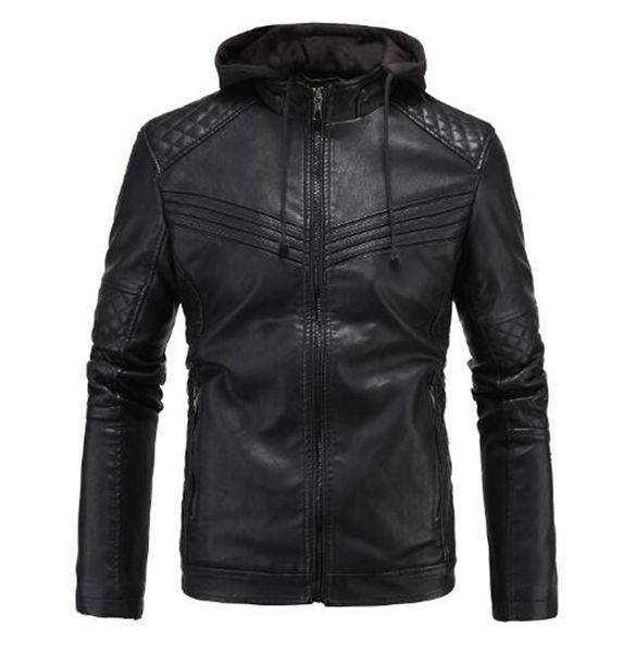men's korean version of boutique personality fashion spring and autumn short handsome slim large size hooded motorcycle leather coat /x, Black
men's korean version of boutique personality fashion spring and autumn short handsome slim large size hooded motorcycle leather coat /x, Black
