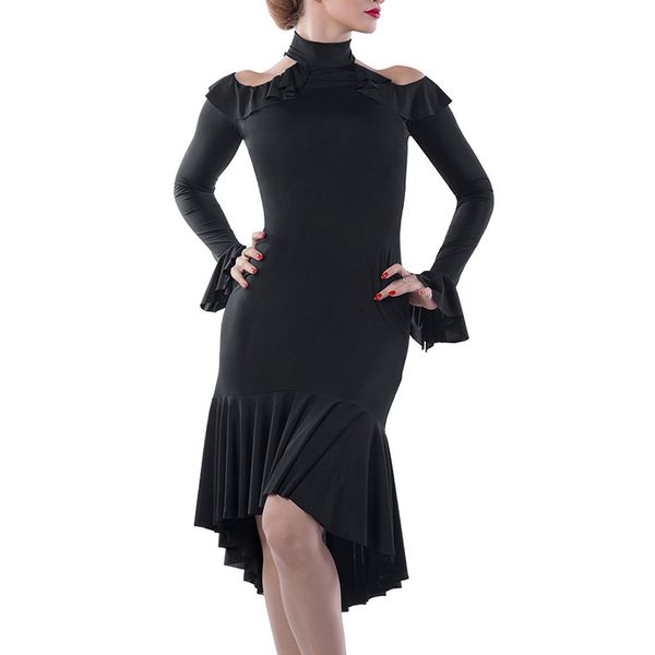 2019 new latin dance dress women waltz tang performance dresses long sleeve split ballroom dancing wear customized dl3513, Black;red
2019 new latin dance dress women waltz tang performance dresses long sleeve split ballroom dancing wear customized dl3513, Black;red