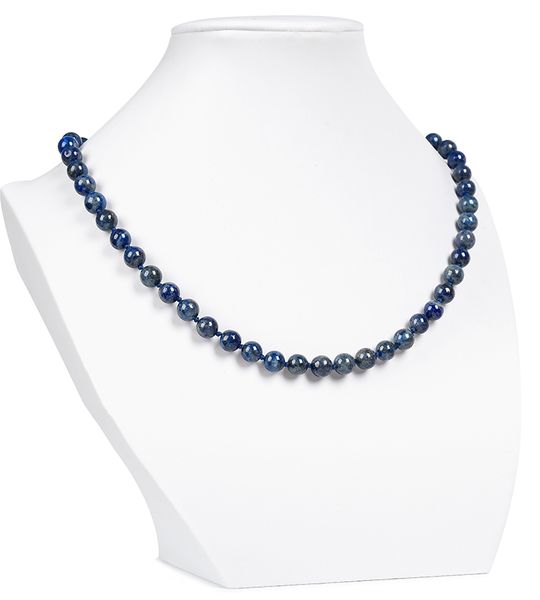 the kind of composed livid does not break elegant vogue again 8 mm l a p is l-a -z-u-l-i necklace, Silver
the kind of composed livid does not break elegant vogue again 8 mm l a p is l-a -z-u-l-i necklace, Silver
