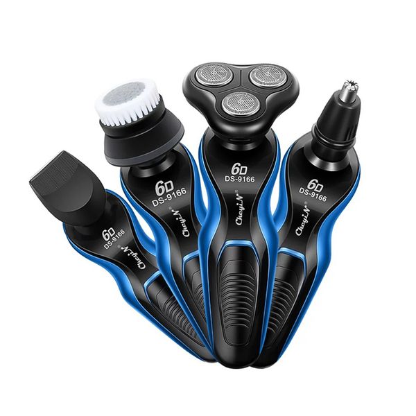 4 in 1 electric razor beard trimmer men independent heads shaver nose hair trimmer face cleaning brush + replaceable blades
4 in 1 electric razor beard trimmer men independent heads shaver nose hair trimmer face cleaning brush + replaceable blades