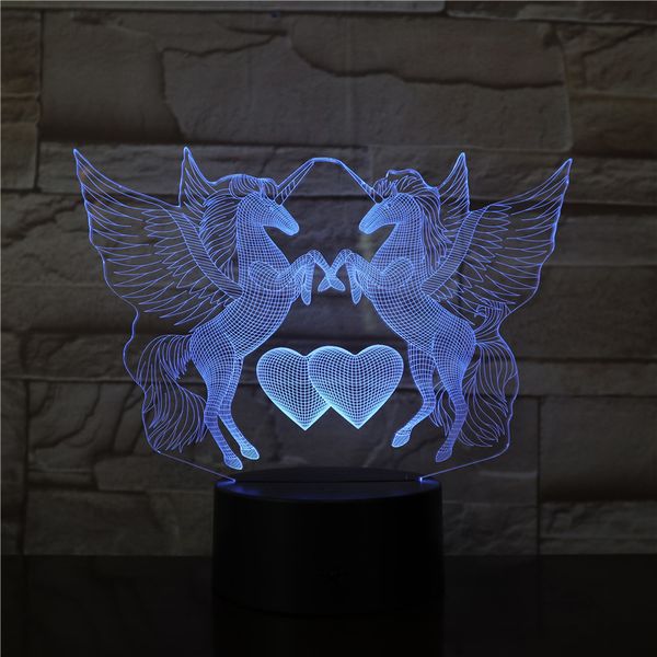 two unicorns 3d led night light remote table desk lamp illusion 16 color decor luminaria kids bedroom party toy gifts 3356
two unicorns 3d led night light remote table desk lamp illusion 16 color decor luminaria kids bedroom party toy gifts 3356