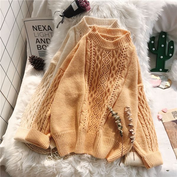 2019 new fashion women's autumn and winter thick loose knit sweater christmas sweater sweaters, White;black
2019 new fashion women's autumn and winter thick loose knit sweater christmas sweater sweaters, White;black