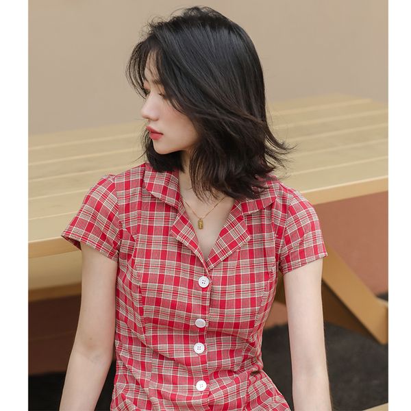 make firm offers the french small red plaid show thin french girl vintage suit collar dress, Black;gray
make firm offers the french small red plaid show thin french girl vintage suit collar dress, Black;gray