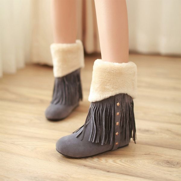 snow boots gray tassel boots women winter 2019 round head plush keep warm shoes custom plus size woman increased internal, Black
snow boots gray tassel boots women winter 2019 round head plush keep warm shoes custom plus size woman increased internal, Black