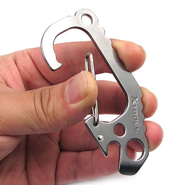 climbing goods stainless steel multifunction keychain carabiner emergency travel outdoor tool
climbing goods stainless steel multifunction keychain carabiner emergency travel outdoor tool