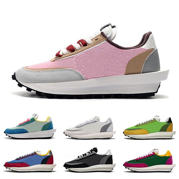 running shoes new sacai x ldv waffle color breathable pink flat designer sneakers for men women trainer sport chaussures, White;red
running shoes new sacai x ldv waffle color breathable pink flat designer sneakers for men women trainer sport chaussures, White;red