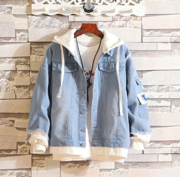 men winter jacket denim hooded vintage coat autumn casual long sleeve loose hole pocket fake two pieces 3xl, Black;brown
men winter jacket denim hooded vintage coat autumn casual long sleeve loose hole pocket fake two pieces 3xl, Black;brown