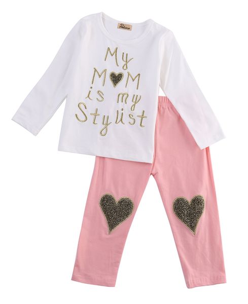 fashion kids baby girls toddler cute t shirt long sleeve outfits letter cotton + pants love set clothes outfits girl autumn, White
fashion kids baby girls toddler cute t shirt long sleeve outfits letter cotton + pants love set clothes outfits girl autumn, White