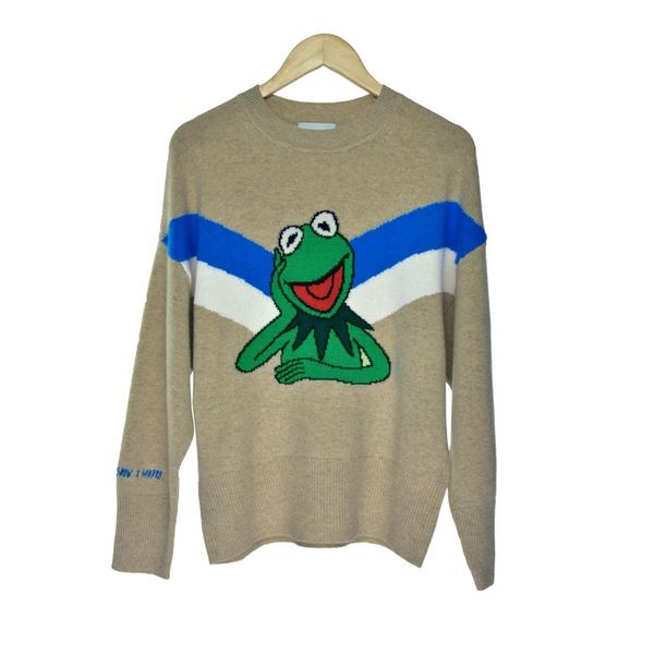 2018 frog animal print long sleeves crew neck lady women sweaters n25 fall winter sand sweaters, White;black
2018 frog animal print long sleeves crew neck lady women sweaters n25 fall winter sand sweaters, White;black