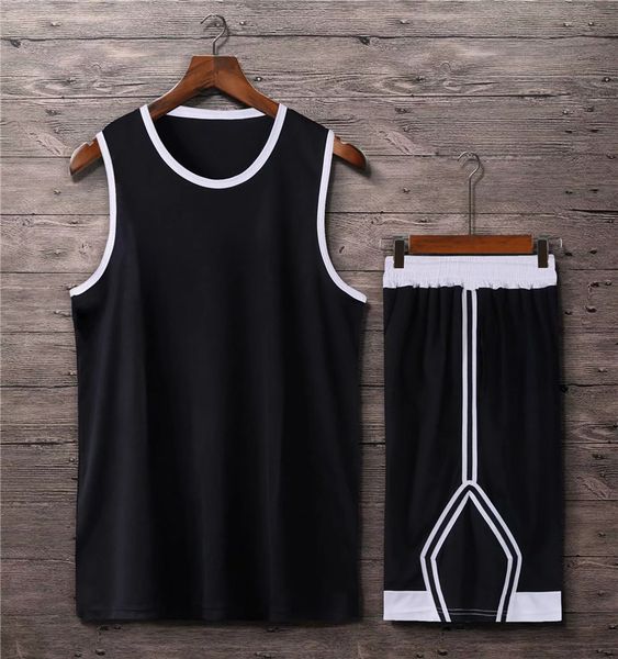 new style basketball uniform sets sports jersey for men 93, Black;red