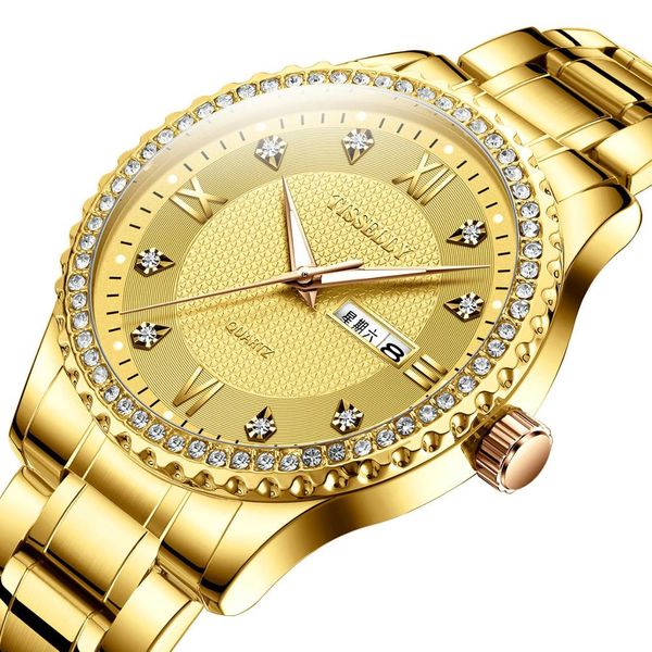 luxury men gold watch quartz-watches male stainless steel quartz golden mens wristwatches for man gift clock, Slivery;brown
luxury men gold watch quartz-watches male stainless steel quartz golden mens wristwatches for man gift clock, Slivery;brown