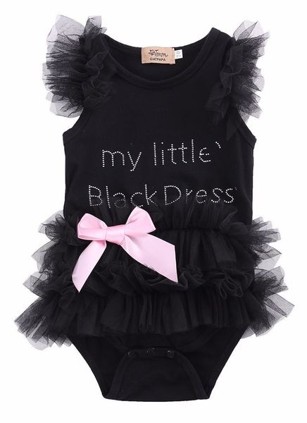 kids baby girls clothes embroidered my little black dress bodysuit jumpsuit 0-18m one-pieces, White
kids baby girls clothes embroidered my little black dress bodysuit jumpsuit 0-18m one-pieces, White
