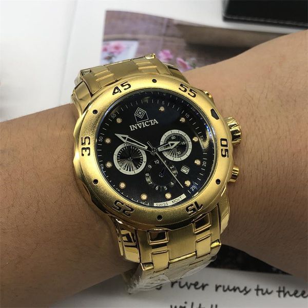 dropshipping invicta men's watch swiss movt quartz chronograph sport wristwatch invincible rotating luminous dial 3 colors to choose fr, Slivery;brown
dropshipping invicta men's watch swiss movt quartz chronograph sport wristwatch invincible rotating luminous dial 3 colors to choose fr, Slivery;brown