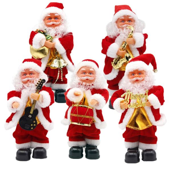 Christmas Santa Claus Doll Toy Electric Movable Santa Toy with Musical Instrument Kids For Home Xmas Happy New Year Gift 30cm
Christmas Santa Claus Doll Toy Electric Movable Santa Toy with Musical Instrument Kids For Home Xmas Happy New Year Gift 30cm