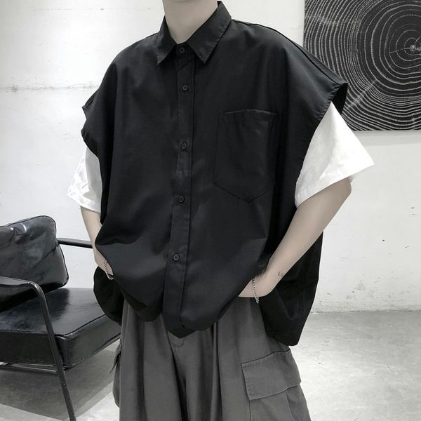 2020 summer new youth popular korean version of solid color loose sleeveless shirt fashion casual shirt jacket dark gray / black, White;black
2020 summer new youth popular korean version of solid color loose sleeveless shirt fashion casual shirt jacket dark gray / black, White;black