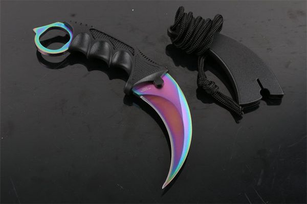 Cold Steel Karambit Claw Fixed Knife 18.8cm 5CR15MOV 57HRC Steel Blade ABS Handle Xmas Gift Knives EDC With Sheath 4 Styles P183F Q
Cold Steel Karambit Claw Fixed Knife 18.8cm 5CR15MOV 57HRC Steel Blade ABS Handle Xmas Gift Knives EDC With Sheath 4 Styles P183F Q
