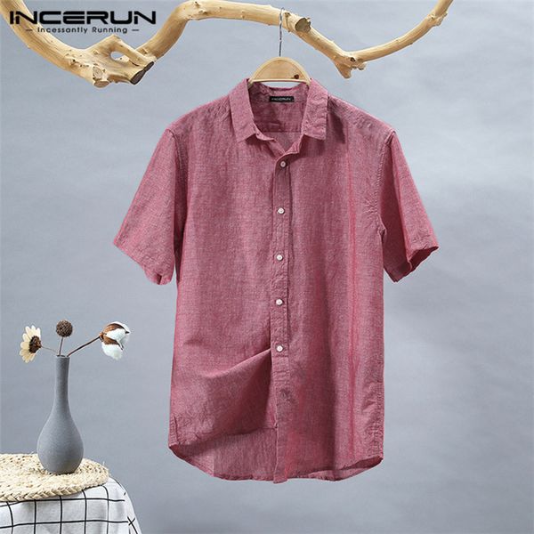 incerun summer men casual shirt button solid color short sleeve lapel brand shirts streetwear breathable harajuku blouse s-3xl, White;black
incerun summer men casual shirt button solid color short sleeve lapel brand shirts streetwear breathable harajuku blouse s-3xl, White;black