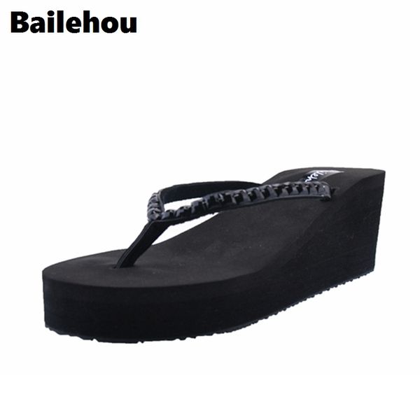 bailehou fashion women slippers wedges flip flops sandals beach slip on slides string bead lady shoes platform eva comfortable, Black
bailehou fashion women slippers wedges flip flops sandals beach slip on slides string bead lady shoes platform eva comfortable, Black