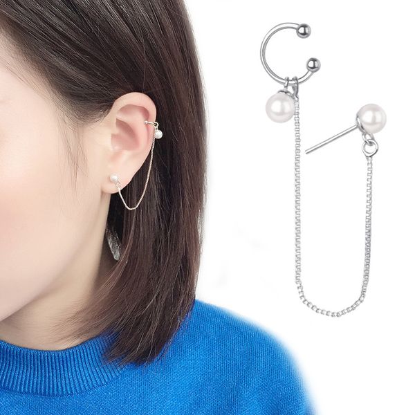 1pcs fashion tassel ear line female long line ear clip punk design sense pearl clip earrings for women new korean earrings, Silver
1pcs fashion tassel ear line female long line ear clip punk design sense pearl clip earrings for women new korean earrings, Silver