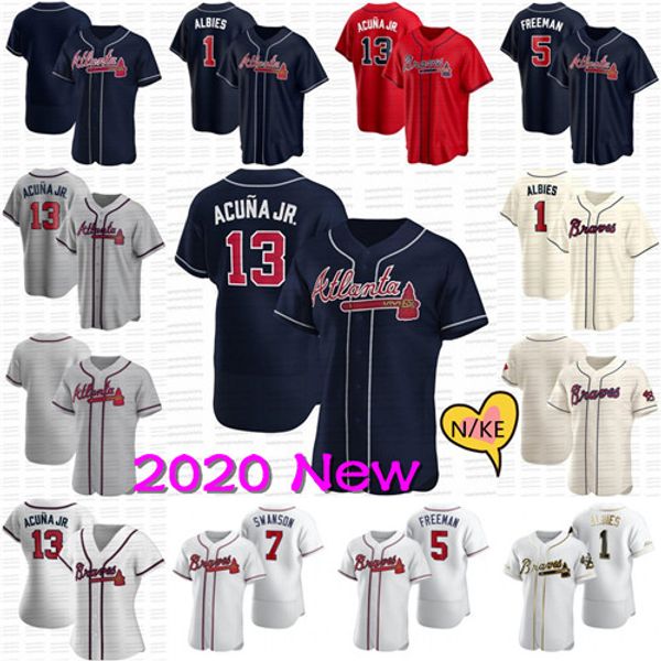13 ronald acuna jr. 2020 new season jerseys freddie an 10 chipper jones braves aaron murphy shane greene foltynewicz justice, Blue;black 
13 ronald acuna jr. 2020 new season jerseys freddie an 10 chipper jones braves aaron murphy shane greene foltynewicz justice, Blue;black