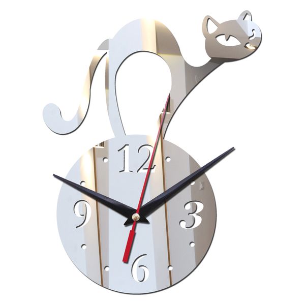 diy brief style cat decor home wall sticker single face needle quartz wall watches acrylic material clocks
diy brief style cat decor home wall sticker single face needle quartz wall watches acrylic material clocks