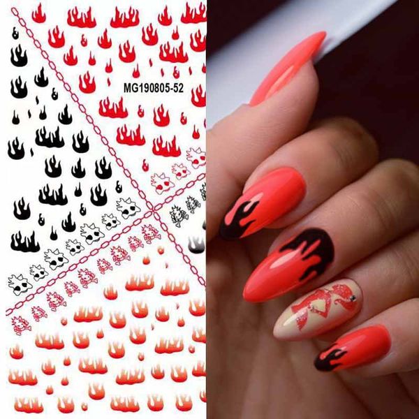 1pc water nail stickers red black flame fire transfer decals sliders nail art decoration diy manicure
1pc water nail stickers red black flame fire transfer decals sliders nail art decoration diy manicure