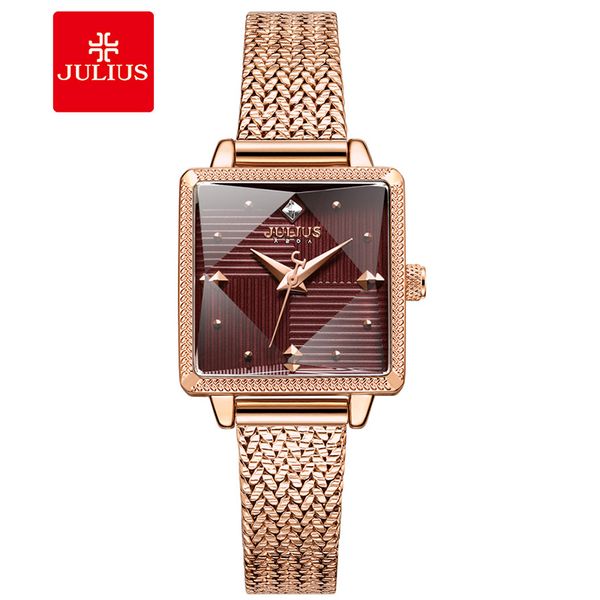 julius brand classic quartz watch women fashion square watch stainless steel waterproof wristwatch female zegarek damski, Slivery;brown
julius brand classic quartz watch women fashion square watch stainless steel waterproof wristwatch female zegarek damski, Slivery;brown