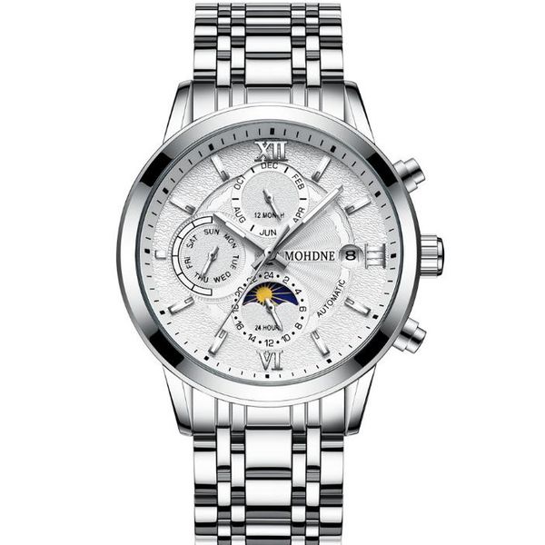 automatic watch men mechanical wristwatch waterproof leather steel wristband business mohdne relojes hombre 2019, Slivery;brown
automatic watch men mechanical wristwatch waterproof leather steel wristband business mohdne relojes hombre 2019, Slivery;brown