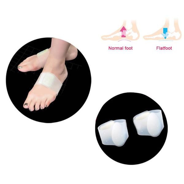 1 pair silicone gel soft relief fasciitis correction flat feet arch brace insoles reusable massage ortc, Black
1 pair silicone gel soft relief fasciitis correction flat feet arch brace insoles reusable massage ortc, Black