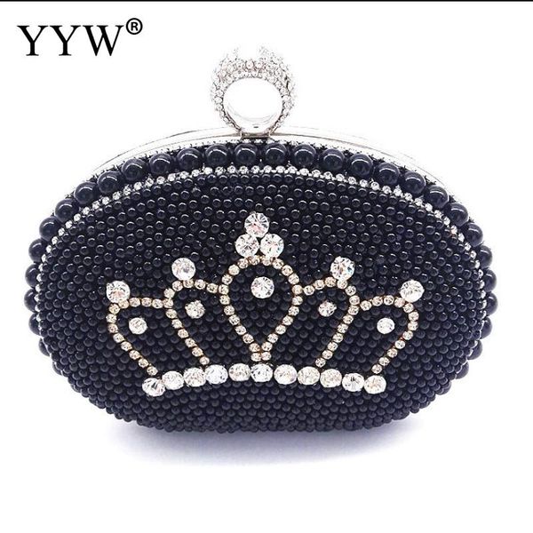 crown pattern ring clutch bag with evening party purse rhinestone pearl pochette femme fashion women's bag over shoulder clutch
crown pattern ring clutch bag with evening party purse rhinestone pearl pochette femme fashion women's bag over shoulder clutch