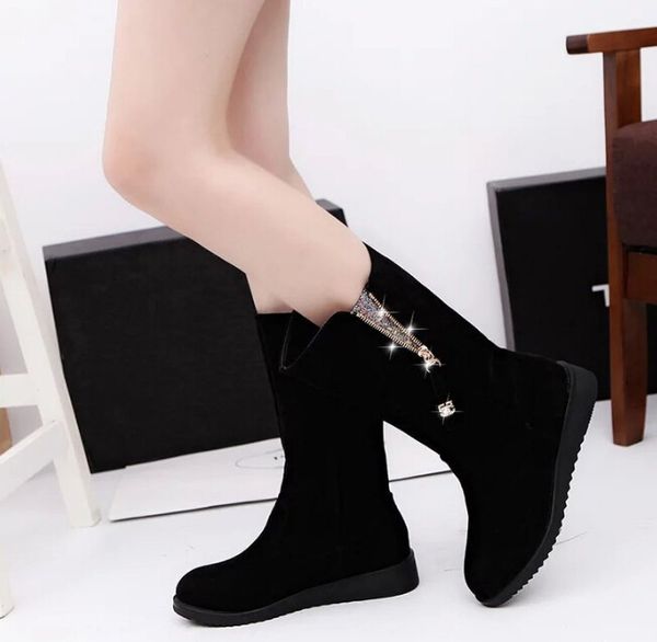 2019 autumn and winter new europe and the united states foreign trade large size ladies in the boots frosted side zipper flat female b, Black
2019 autumn and winter new europe and the united states foreign trade large size ladies in the boots frosted side zipper flat female b, Black