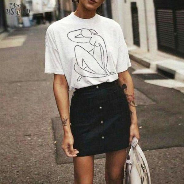 inspired" t shirt women casual woman t shirt t shirt women print tee fashion short sleeve loose ladies ck63o, White
inspired" t shirt women casual woman t shirt t shirt women print tee fashion short sleeve loose ladies ck63o, White