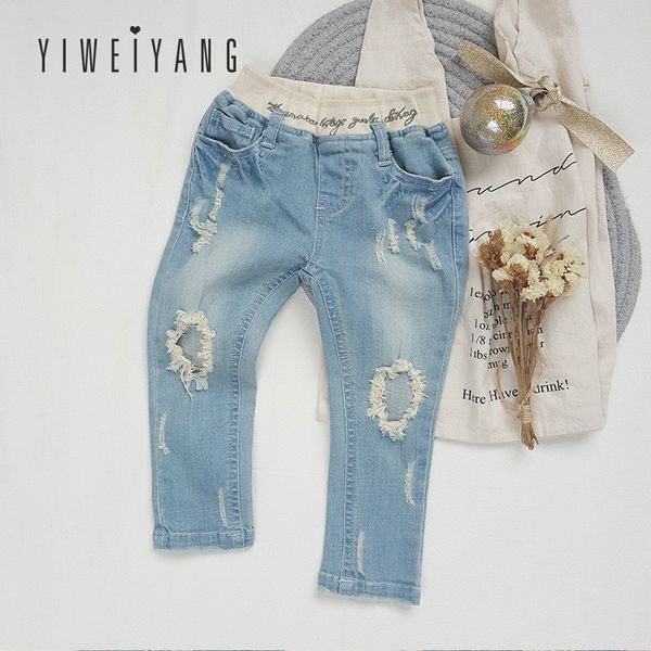 2019 summer new korean edition female bao personality hole jeans in children fashion elastic skinny jeans baby girl, Blue
2019 summer new korean edition female bao personality hole jeans in children fashion elastic skinny jeans baby girl, Blue