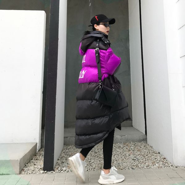 women's down & parkas streetwear 2021 winter jacket women long coat hooded cotton padded female loose letter warm outwear womens, Black
women's down & parkas streetwear 2021 winter jacket women long coat hooded cotton padded female loose letter warm outwear womens, Black