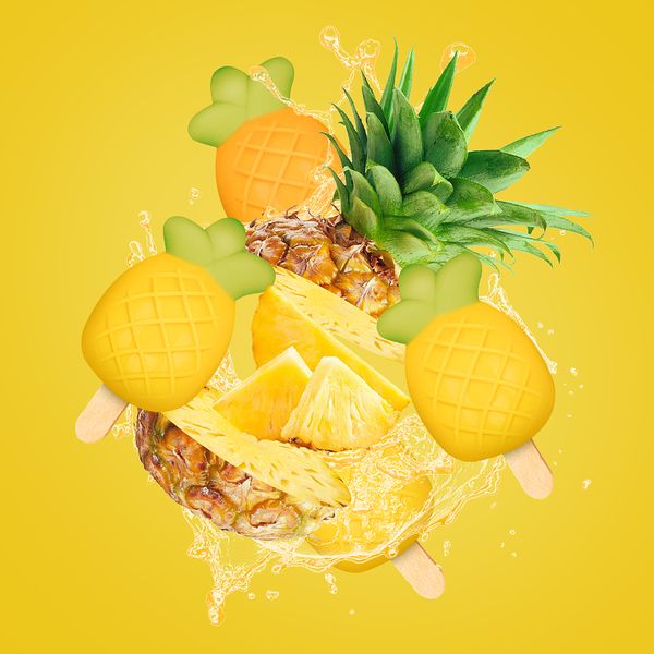 silikolove reusable silicone ice cream mold homemade popsicle molds 6 cavity pineapple ice pop bar mould with sticks
silikolove reusable silicone ice cream mold homemade popsicle molds 6 cavity pineapple ice pop bar mould with sticks