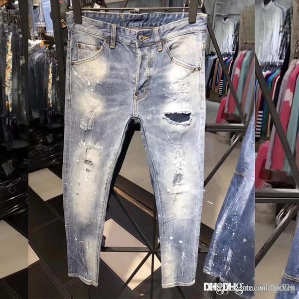 2020 designer jeans fashion designer shorts slim motorcycle causal simple micro-elastic mens denim pants hip hop trend leisure jeans hole, Blue
2020 designer jeans fashion designer shorts slim motorcycle causal simple micro-elastic mens denim pants hip hop trend leisure jeans hole, Blue